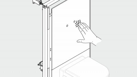 Illustration in 3D: Toilettenspülung